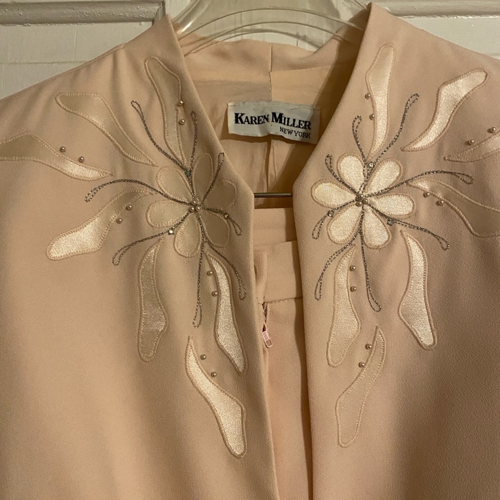 Karen Millen Cream Long Sleeve Dress